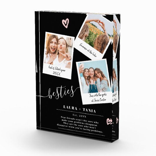 Beste vrienden Script 3 foto's Booth Collage Grid (Rechts)