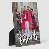 Beste vrienden Script Overlay Zwart-wit Foto Fotoplaat (Zijkant)
