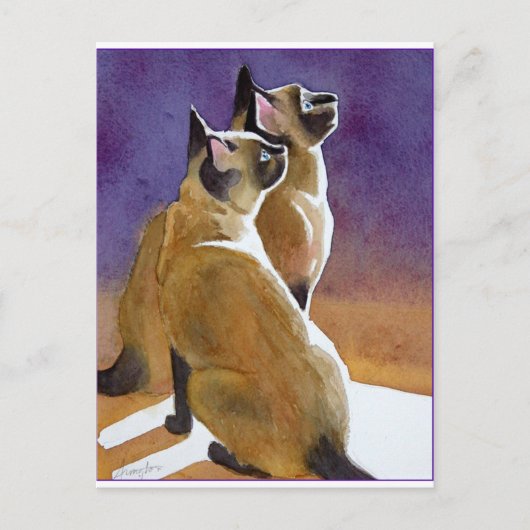 Beste vrienden, Siamese katten Briefkaart (Voorkant)