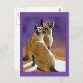Beste vrienden, Siamese katten Briefkaart (Voorkant / Achterkant)