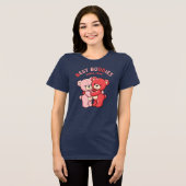 Beste vrienden sinds 1990 Rode teddyberen Tri-Blend Shirt (Voorkant volledig)