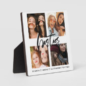 Beste vrienden Square 4 Foto's collage besties Fotoplaat (Voorkant)