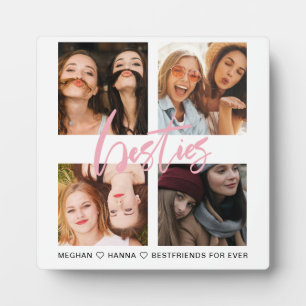 Beste vrienden Square 4 Foto's collage roze bessen Fotoplaat