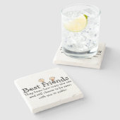 Beste vrienden stenen onderzetter (Zijkant)