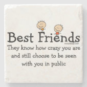 Beste vrienden stenen onderzetter (Voorkant)