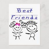Beste vrienden-sticker briefkaart (Voorkant)