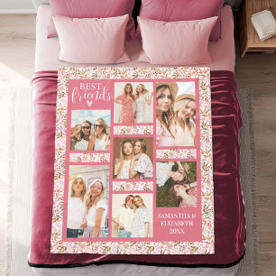 Beste Vrienden Stijlvolle BFF Vriendschap Roze Fot Fleece Deken