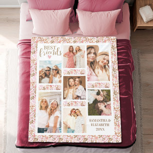 Beste Vrienden Stijlvolle BFF Vriendschap Roze Fot Fleece Deken
