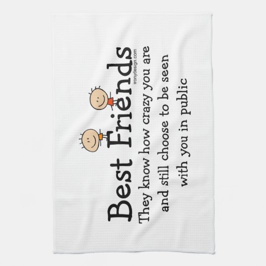 Beste vrienden theedoek (Verticaal)