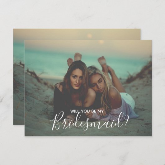 Beste vrienden thema uitnodiging briefkaart (Voorkant / Achterkant)