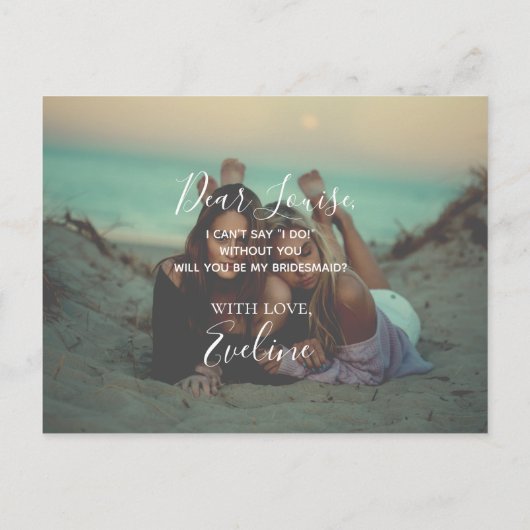 Beste vrienden thema uitnodiging briefkaart (Achterkant)