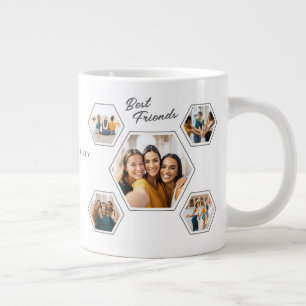 Beste vrienden Tien‑foto aangepaste namen en jaar Grote Koffiekop