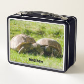 "Beste Vrienden" Tortoises Metalen Lunchbox (Achterkant)