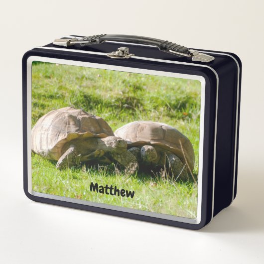 "Beste Vrienden" Tortoises Metalen Lunchbox (Voorkant)