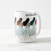 Beste vrienden tot het einde | meerkleurig haar koffiemok (Voorkant rechts)