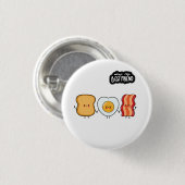 Beste Vrienden Trio- Bacon Eieren & Toast Ronde Button 3,2 Cm (Voorkant /achterkant)