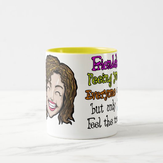 Beste vrienden tweekleurige koffiemok (Center)