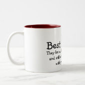 Beste vrienden tweekleurige koffiemok (Links)