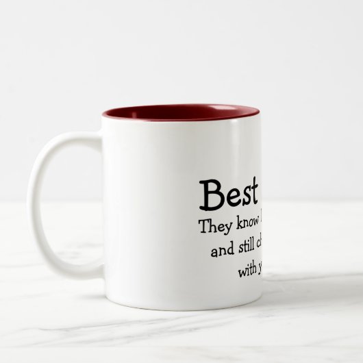 Beste vrienden tweekleurige koffiemok (Links)