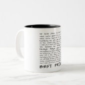 Beste vrienden tweekleurige koffiemok (Voorkant links)