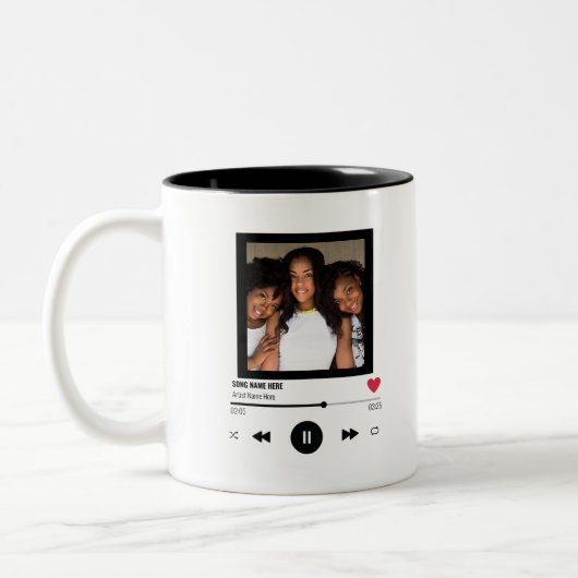 Beste vrienden Unieke persoonlijke foto-cadeau Tweekleurige Koffiemok (Links)