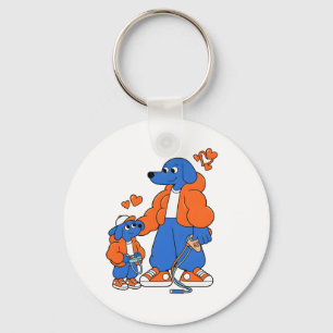 Beste vrienden : Vader en zoon Blue Dog duo ( Oran Sleutelhanger