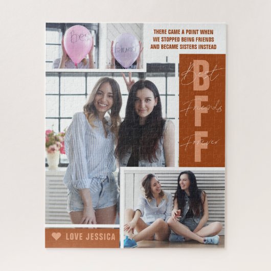 Beste vrienden van BFF | Moderne foto-inkuilpuzzle Legpuzzel (Verticaal)