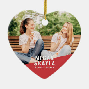 Beste vrienden van BFF Moderne Foto Keramisch Ornament