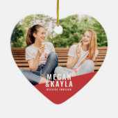 Beste vrienden van BFF Moderne Foto Keramisch Ornament (Achterkant)