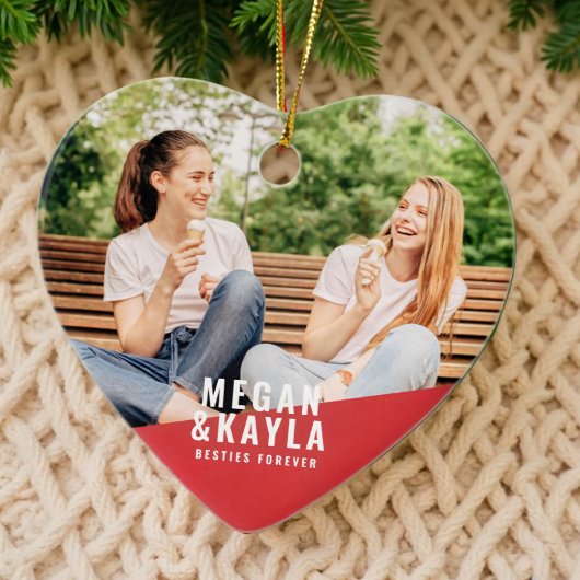 Beste vrienden van BFF Moderne Foto Keramisch Ornament