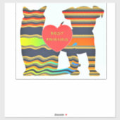 BESTE VRIENDEN VAN DOG EN KAT STICKER (Vel)