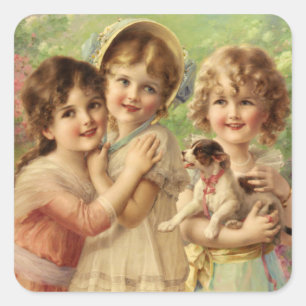 Beste vrienden van Émile Vernon Vierkante Sticker