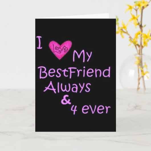 ** BESTE VRIENDEN** VERJAARDAG KAART (Gele Bloem)