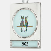 Beste vrienden verzilverd banner ornament (Links)