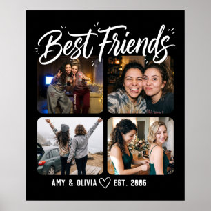Beste Vrienden Vier Foto Collage Poster