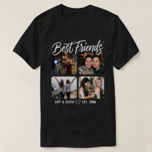 Beste Vrienden Vier Foto Collage T-shirt