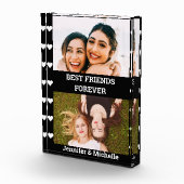 Beste vrienden voor 2 Aangepaste foto en naam zwar (Rechts)