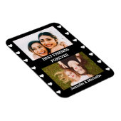 Beste vrienden voor 2 Aangepaste foto en naam zwar Magneet (Rechterzijde)