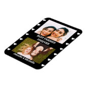 Beste vrienden voor 2 Aangepaste foto en naam zwar Magneet (Linkerzijde)