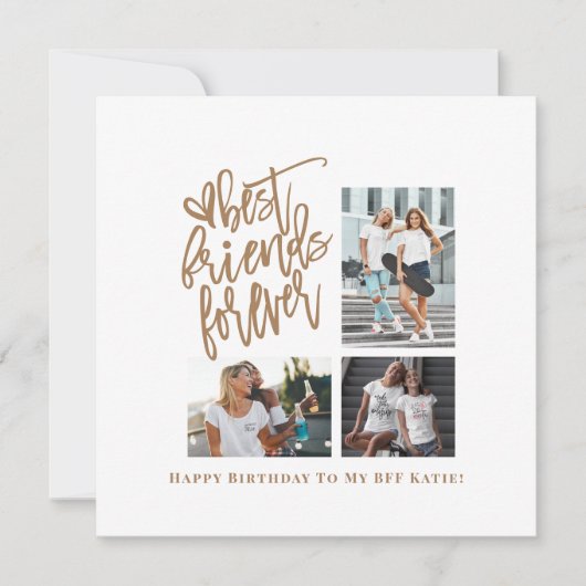 Beste Vrienden voor 3 Foto Manuscript Fijne verjaa (Voorkant)