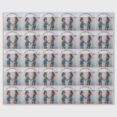 Beste Vrienden voor Aangepaste Foto en Naam Cadeaupapier (Vlak)