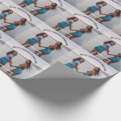 Beste Vrienden voor Aangepaste Foto en Naam Cadeaupapier (Hoek)