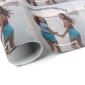 Beste Vrienden voor Aangepaste Foto en Naam Cadeaupapier (Rol Hoek)