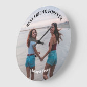 Beste Vrienden voor Aangepaste Foto en Naam Grote Klok (Hoek)