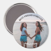 Beste Vrienden voor Aangepaste Foto en Naam Magneet (Voorkant / Achterkant)