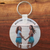 Beste Vrienden voor Aangepaste Foto en Naam Sleutelhanger (Voorkant)