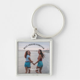 Beste Vrienden voor Aangepaste Foto en Naam Sleutelhanger