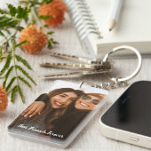 Beste Vrienden voor Aangepaste Foto en Naam Sleutelhanger (Voorkant Rechts)