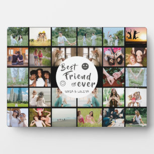 Beste vrienden voor altijd 28-foto collage plaque fotoplaat