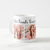 Beste vrienden voor altijd 3 fotonamen koffiemok (Voorkant links)